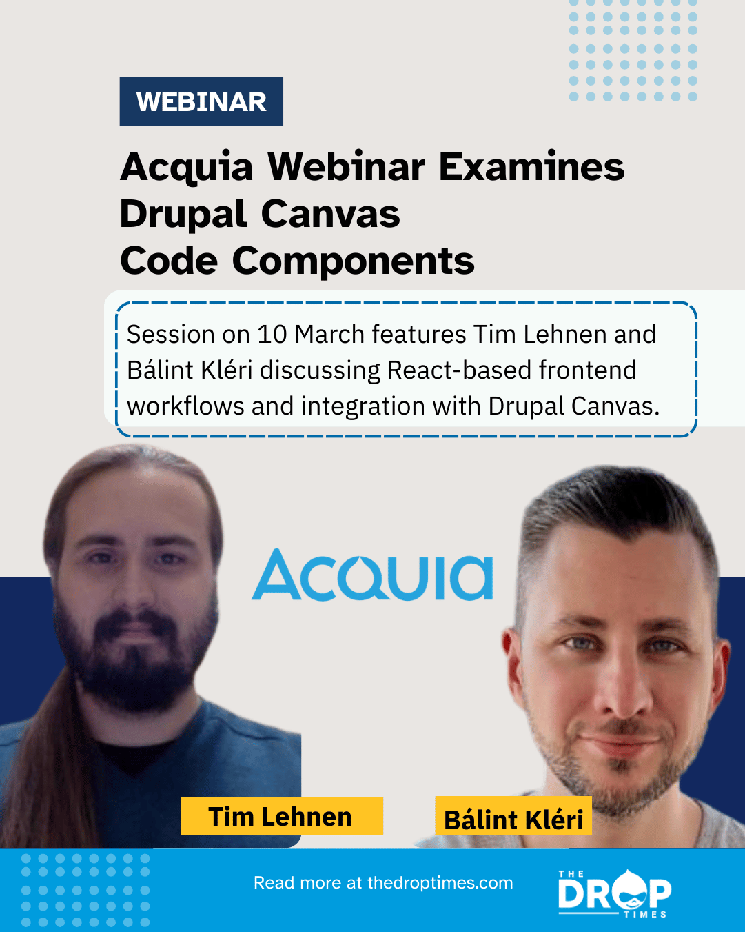 Acquia Webinar to Explore Code Components in Drupal Canvas
