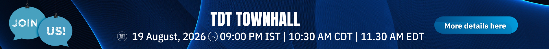 TDT Townhall - August 2026