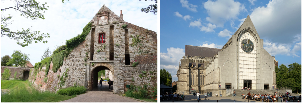 Left: Wimereux or Montreuil sur mer| Right: Notre Dame de la Treille - Place Gilleson, 59800 Lille