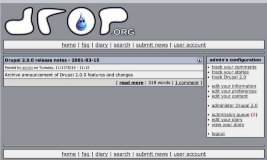Drupal's first version
