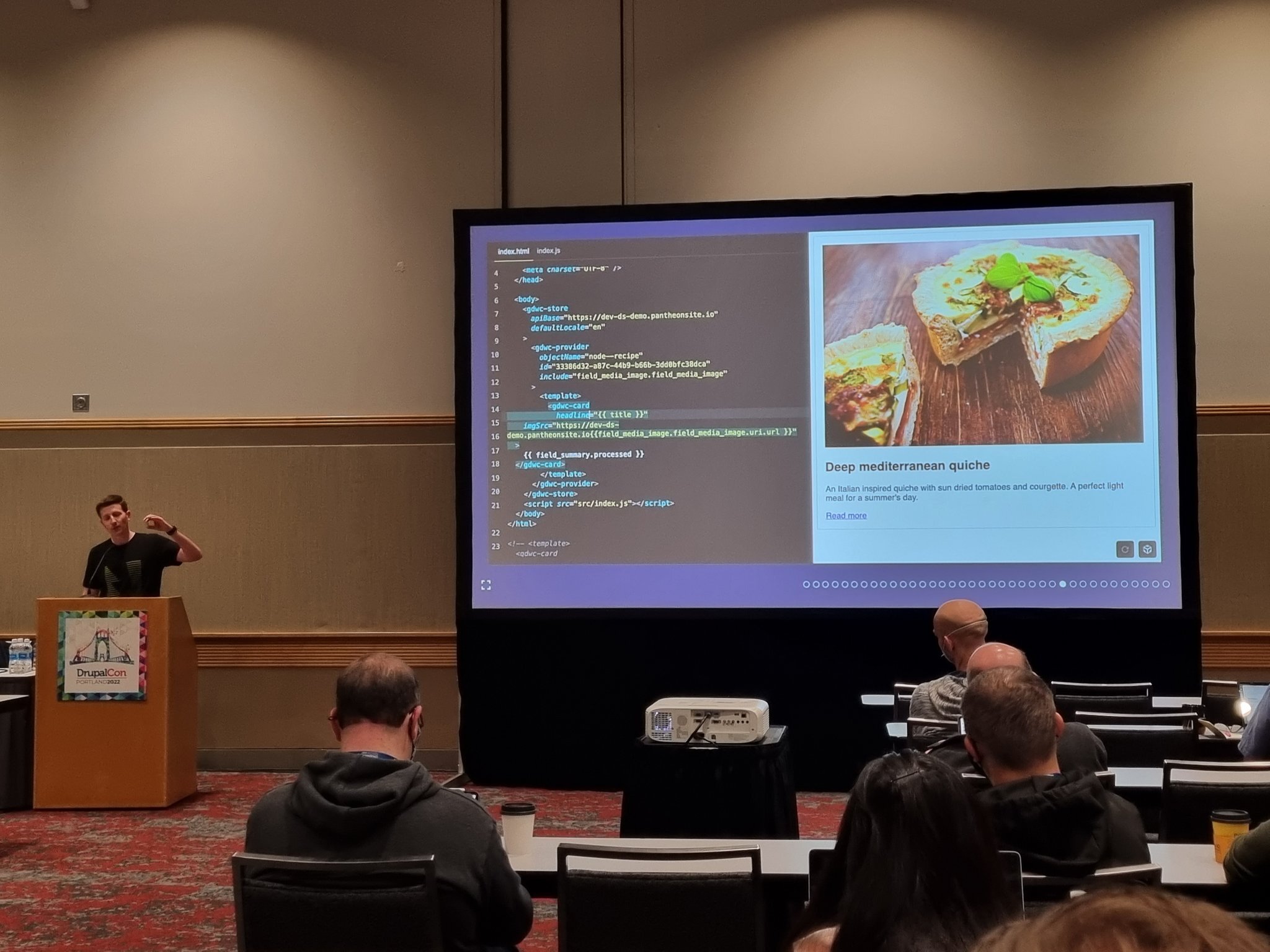Brian Perry speaking at DrupalCon Portland 2022