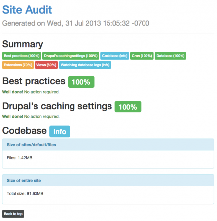 Site Audit Module