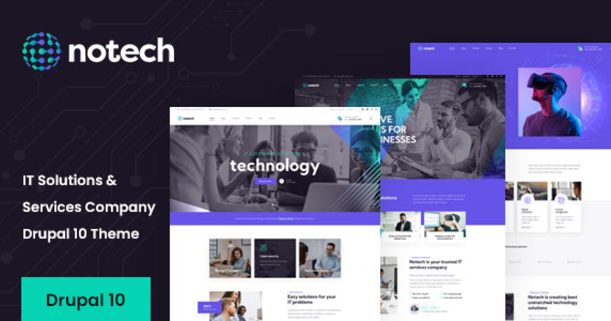 Notech—Streamlining Business Innovation with Drupal 10 Theme Excellence