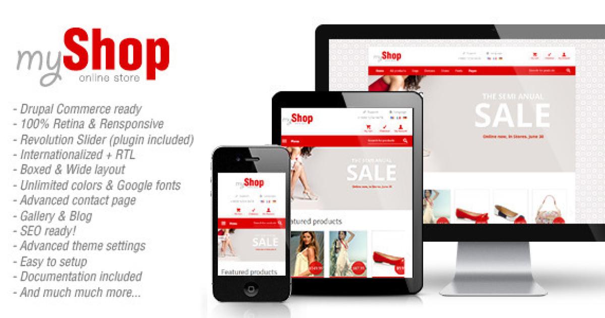 myShop: Empowering E-Commerce with Responsive Drupal Commerce Theme