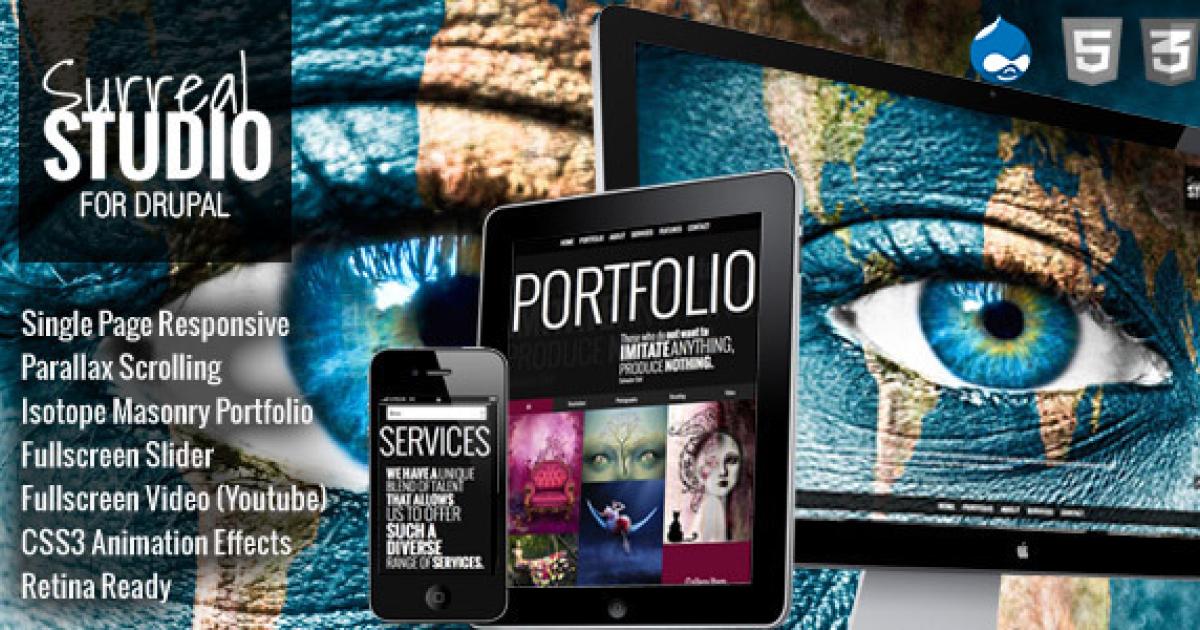 Introducing Surreal Studio: A Responsive Parallax Theme for Drupal 7