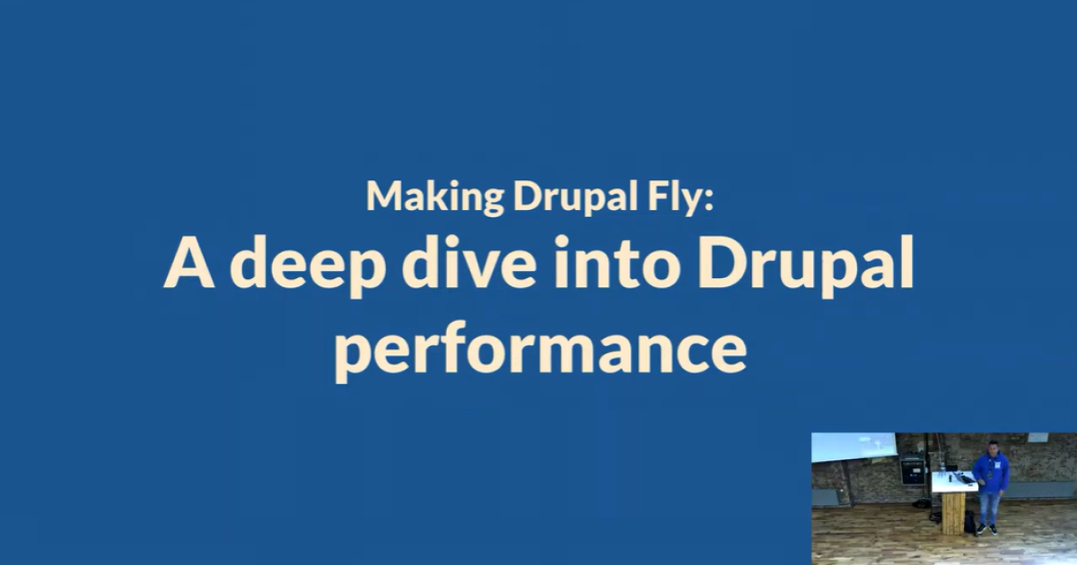 Sean Blommaert Explores Drupal Performance Optimization at DrupalJam 2024