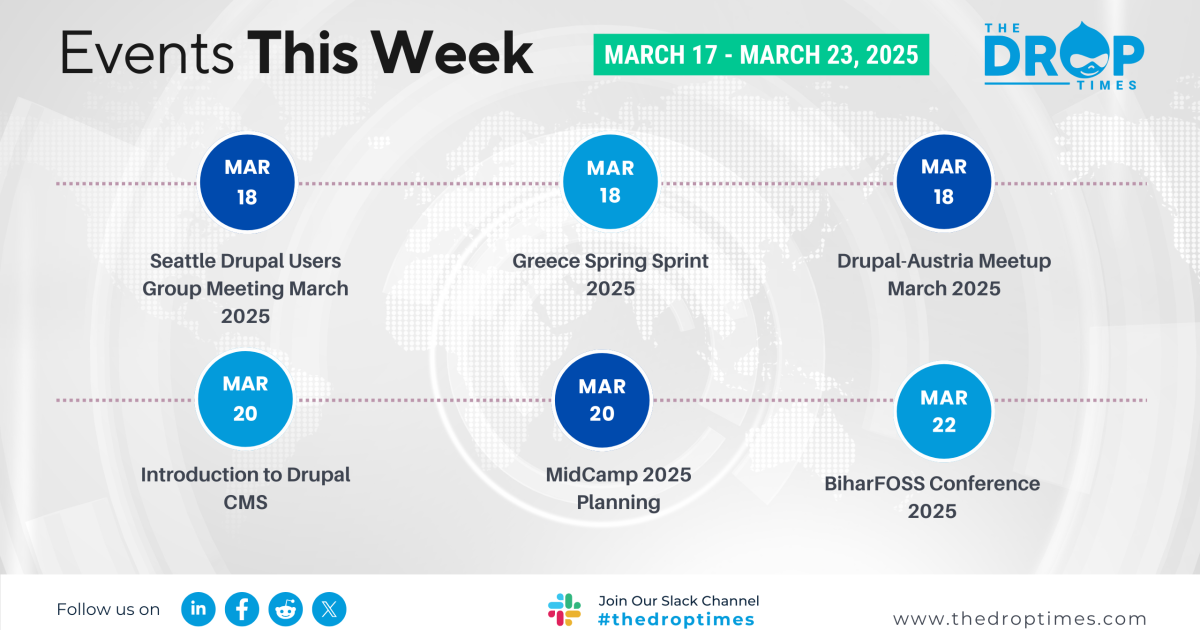 Eventful Week Drupal Events of the Week: March 17 - March 23, 2025