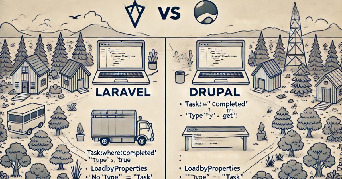 Comparing Laravel Eloquent and Drupal Entity API for Content Management
