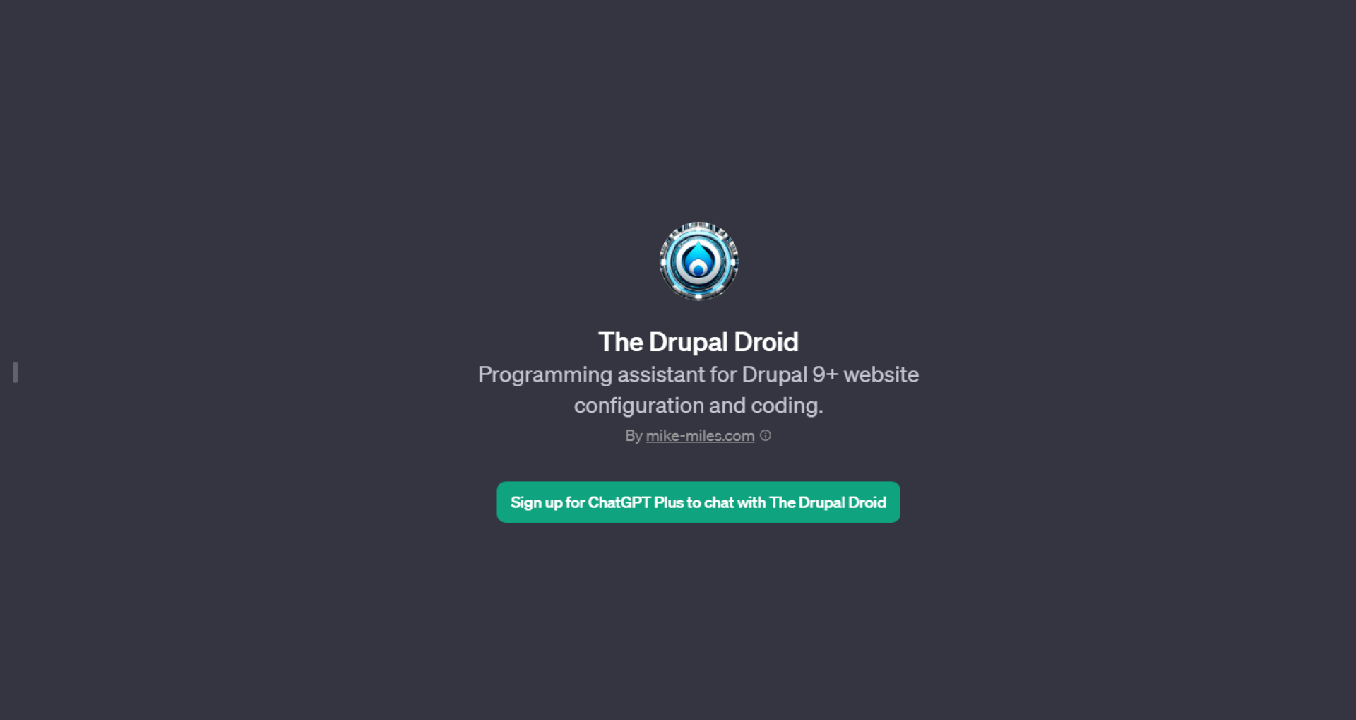 Drupal Droid interface Drupal Droid interface