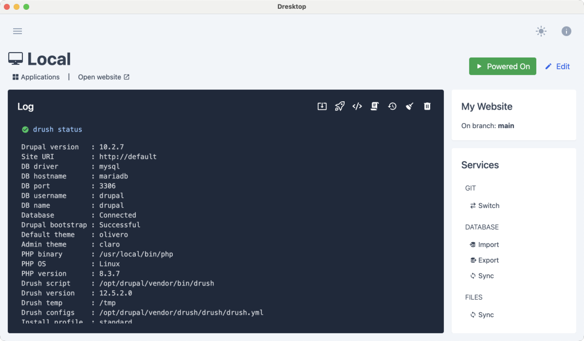 Dresktop screenshot