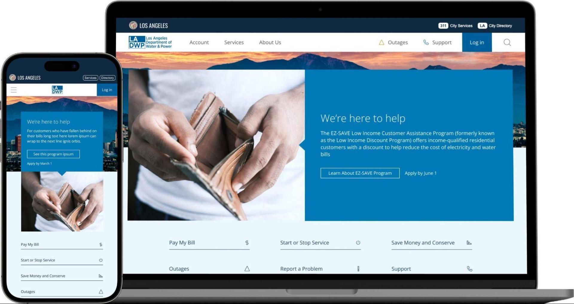 LADWP website after Hounder's redesign LADWP website after Hounder's redesign