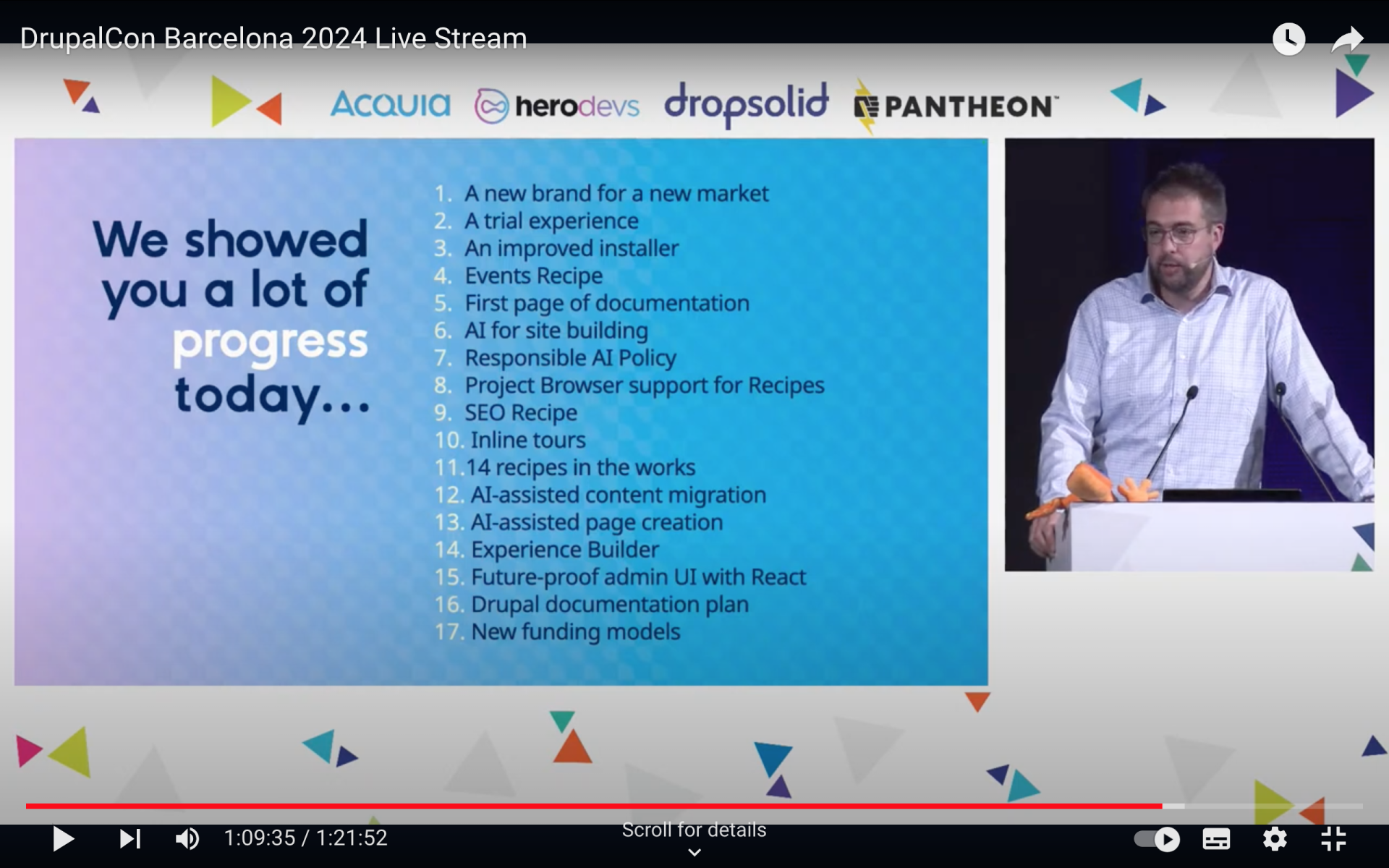 A recap on what he has covered on 40th Driesnote during DrupalCon Europe 2024 A recap on what he has covered on 40th Driesnote during DrupalCon Europe 2024