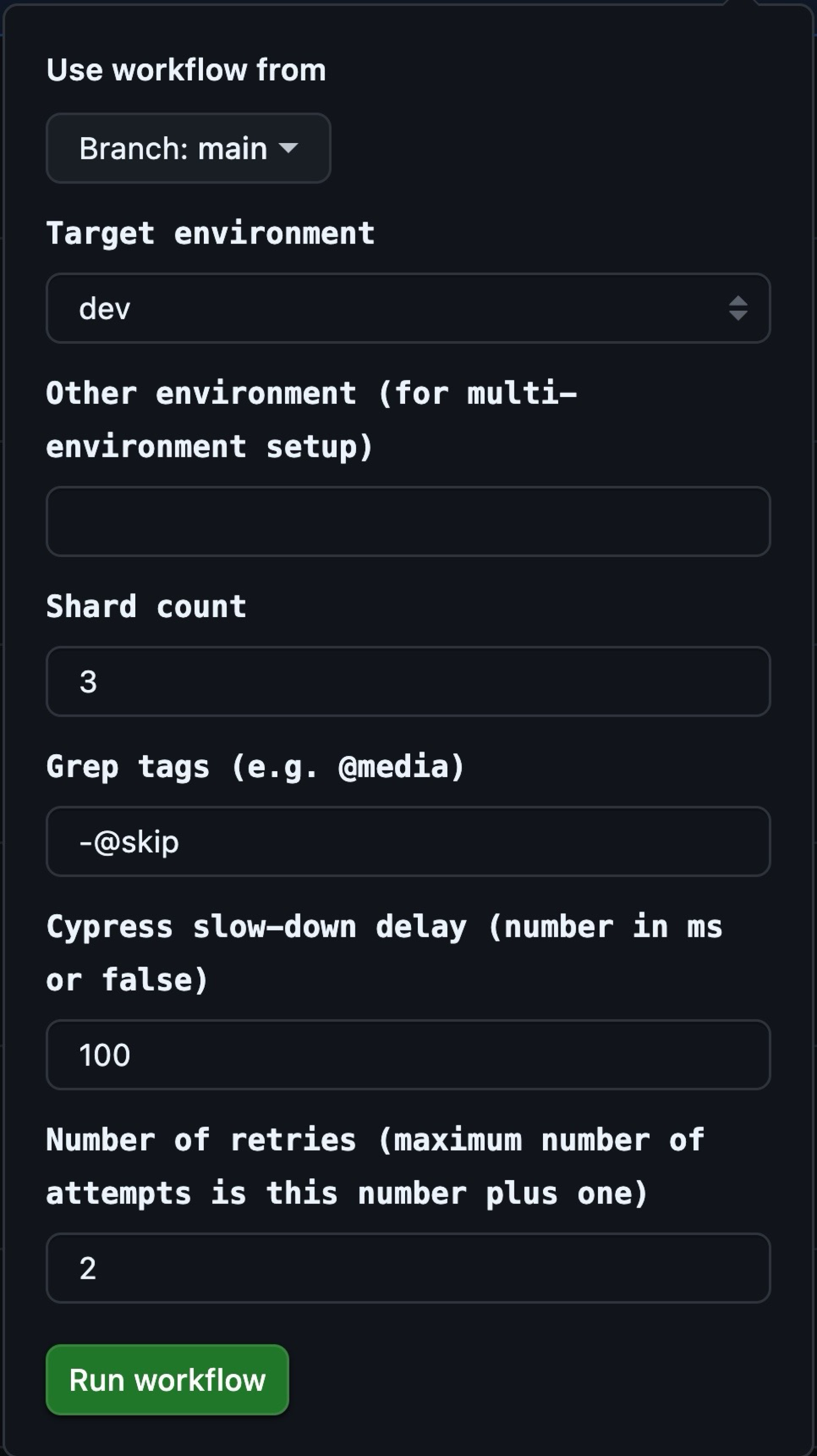 Workflow Dialog Workflow Dialog