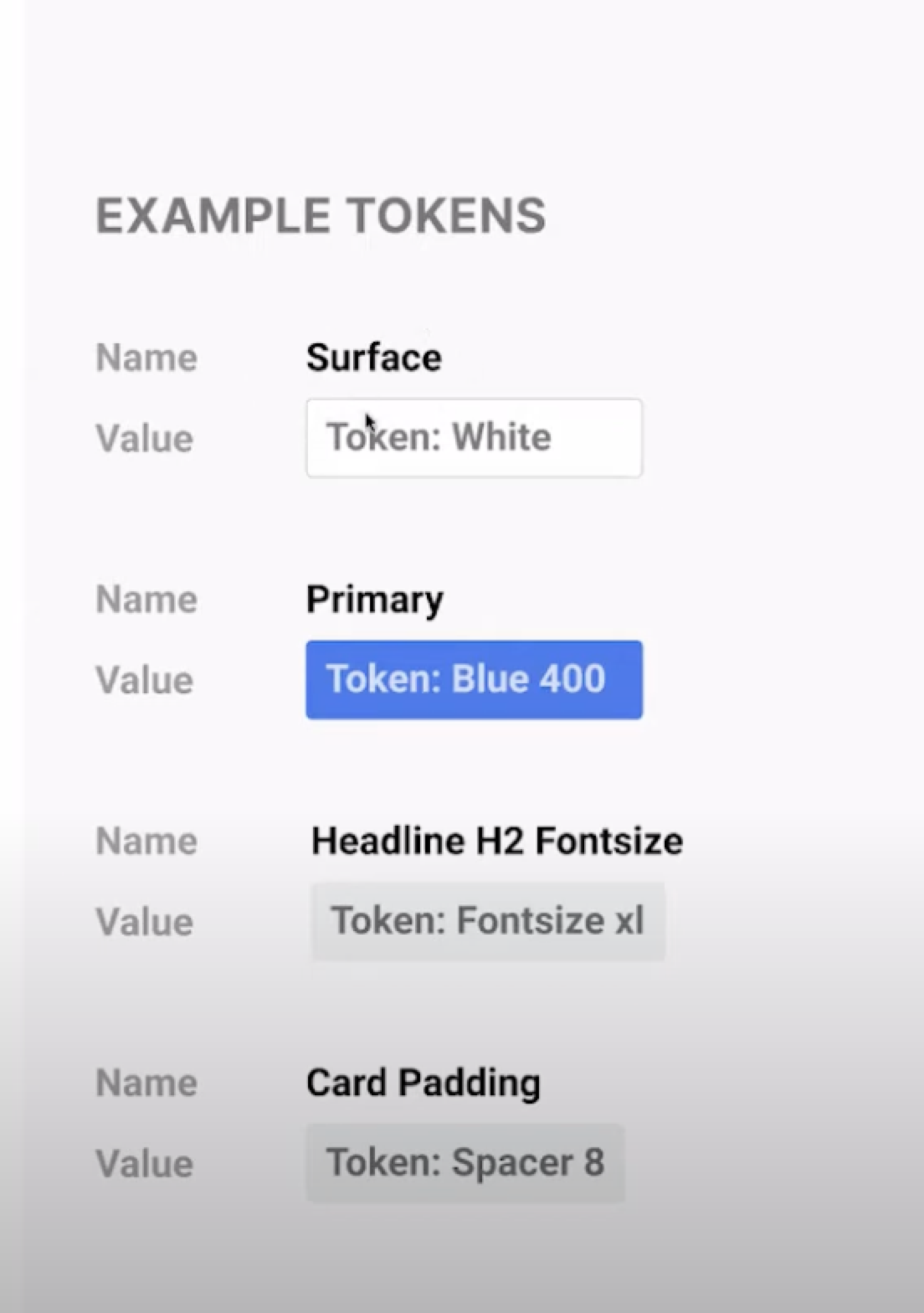 How tokens flow through UI layers