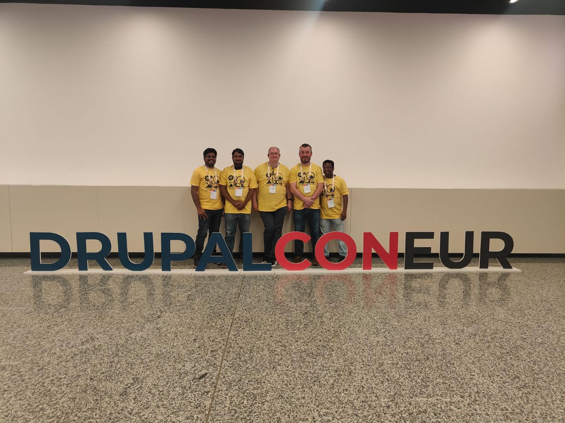 Anish and others at DrupalCon Vienna 2025