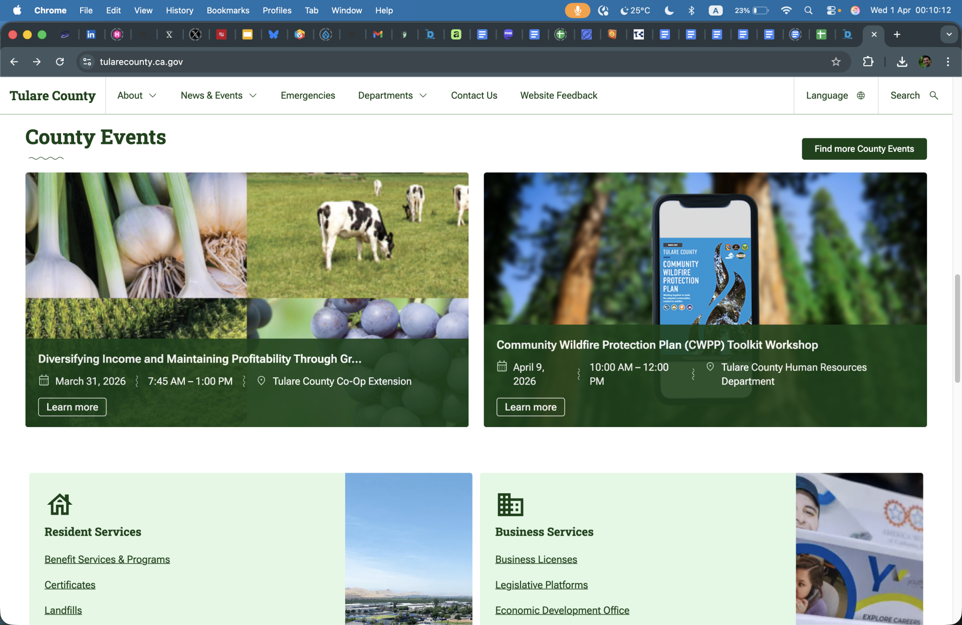 County of Tulare website