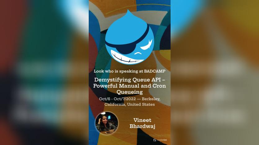 vineet bhardwaj's session announcement at BAD Camp 2022
