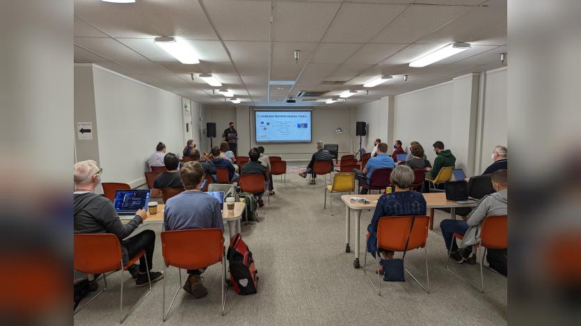 Anthony Horn of UC Davis speaking in Drupal Camp 2022