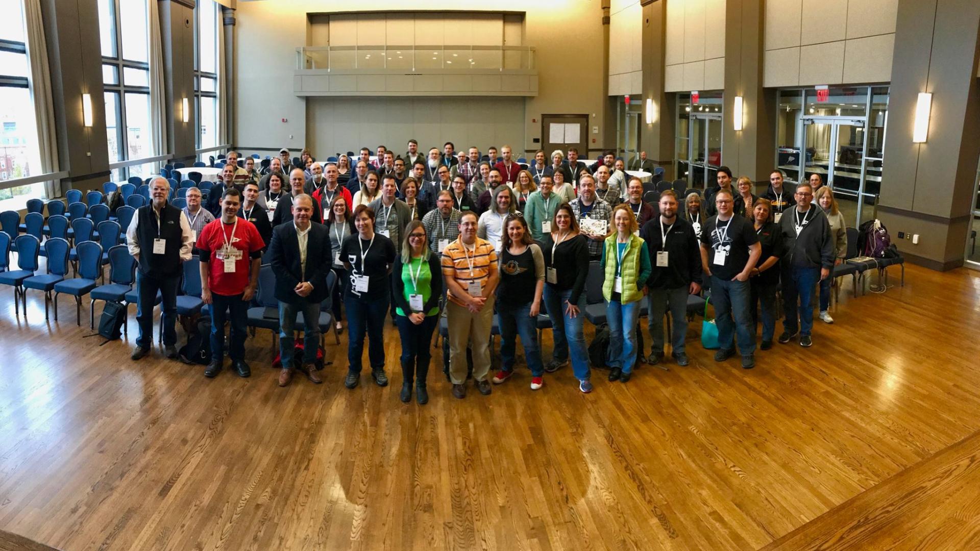 group photo of the attendees in NEDCamp 2017
