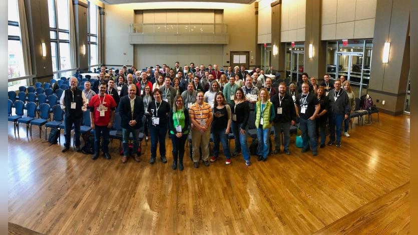 group photo of the attendees in NEDCamp 2017