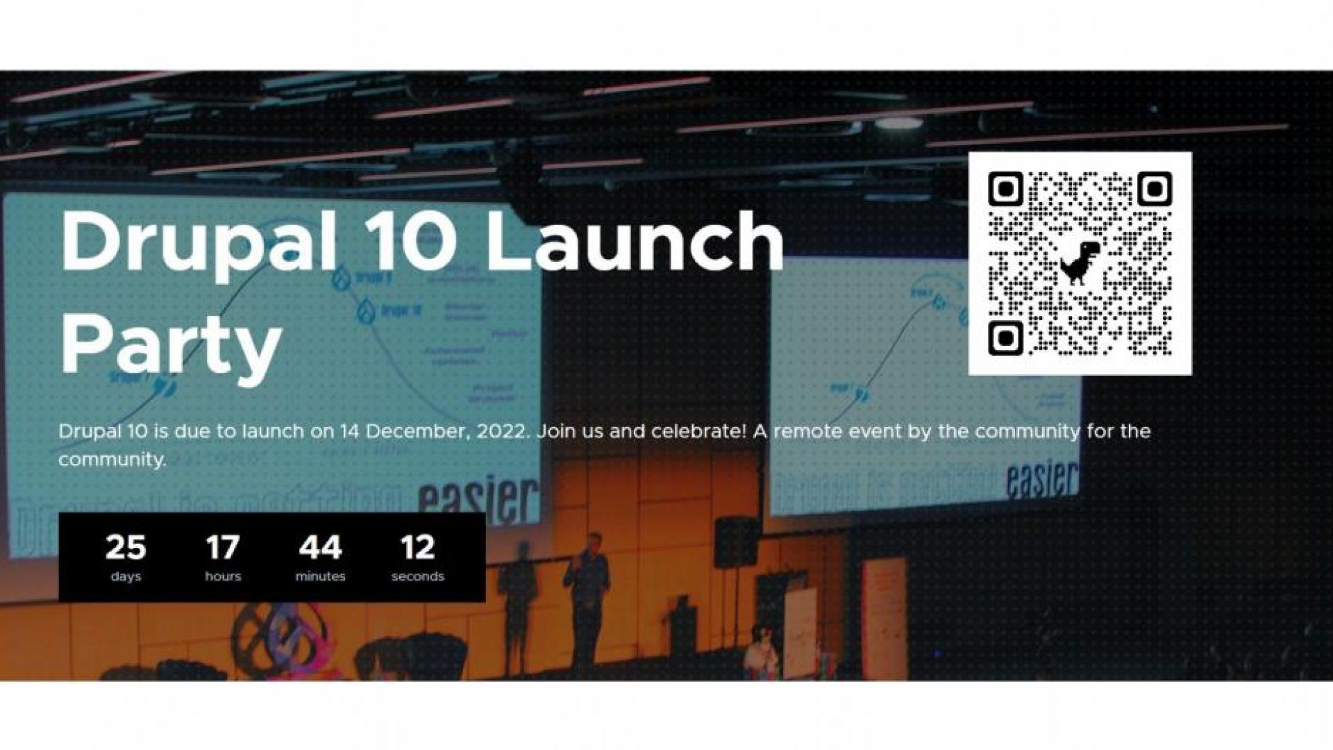 Open Google To scan QR code to access live Drupal 10 Countdown 