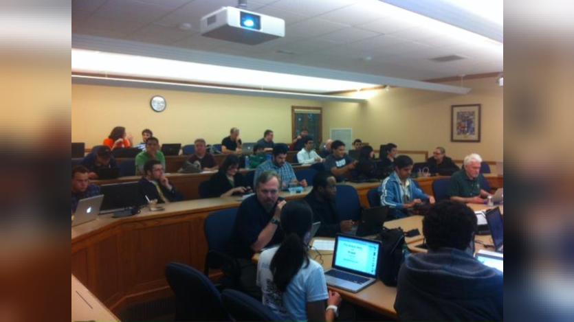 Delegates attending a session at Florida Drupal camp 2012