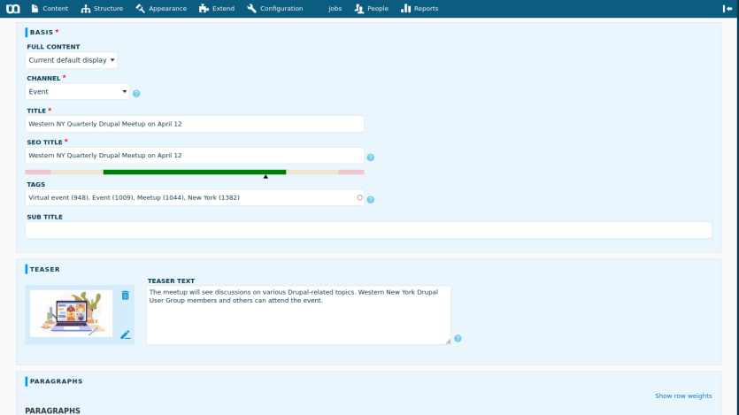 TDT Admin Screen