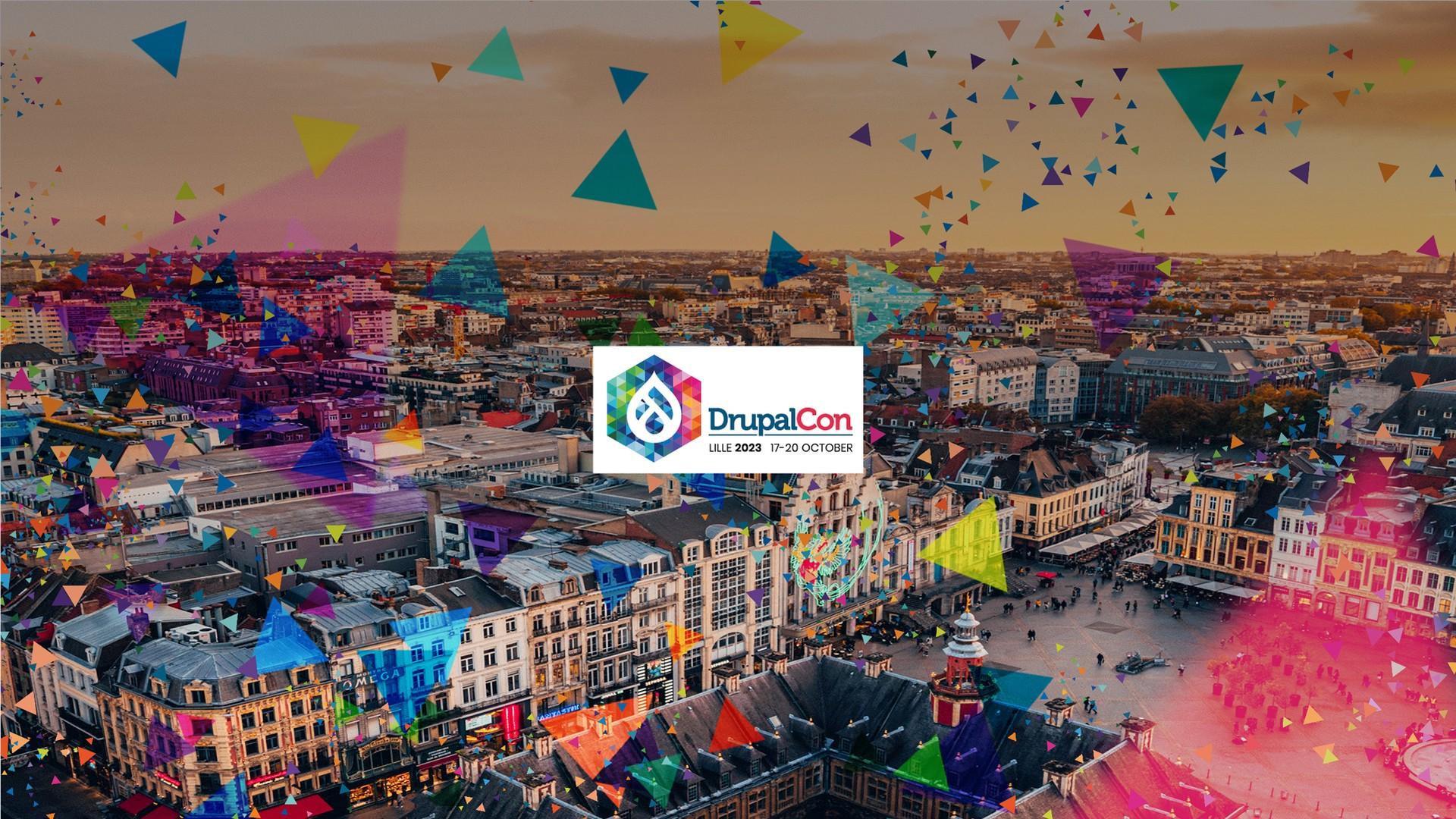 DrupalCon Lille 2023 in the background of France