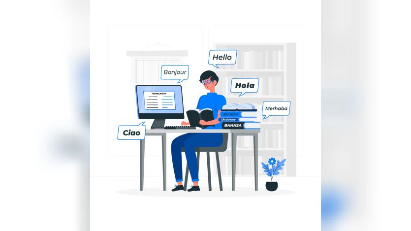 Free vector translator concept illustration