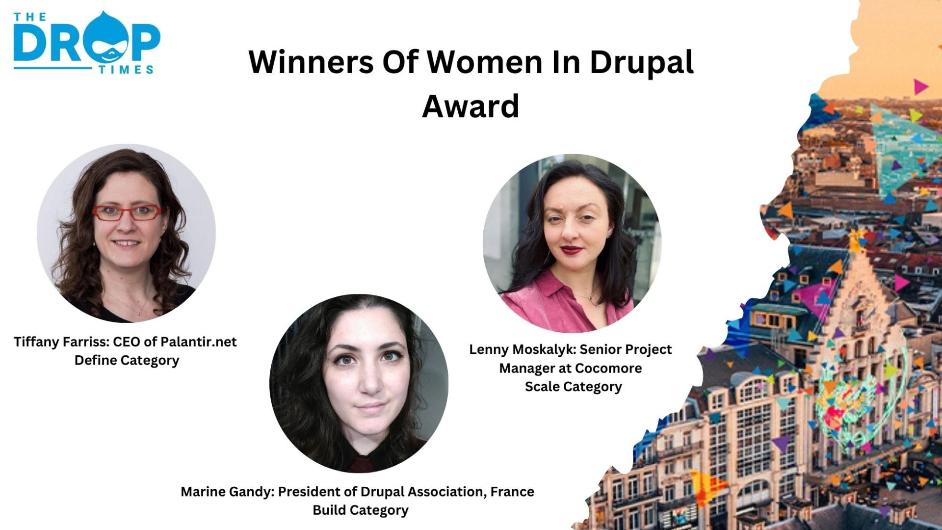 Women in Drupal Award Winners