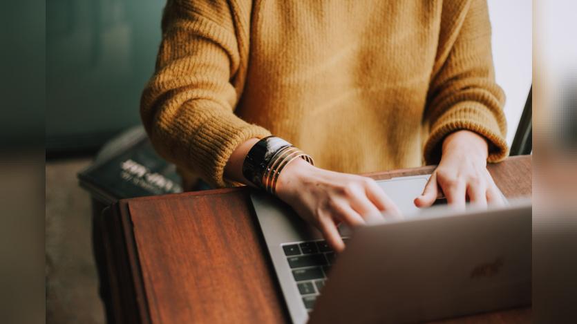 a person working in computer
