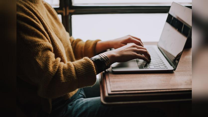 a person working in computer