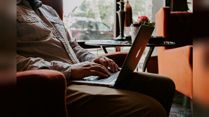 a person working in computer