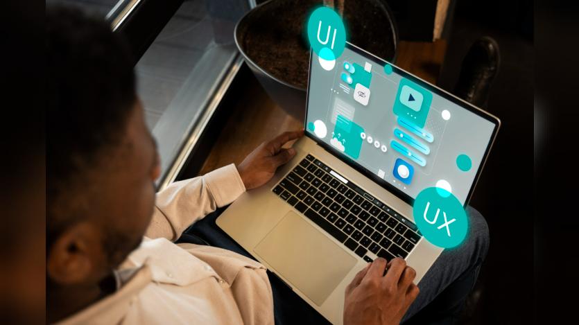 a person using laptop