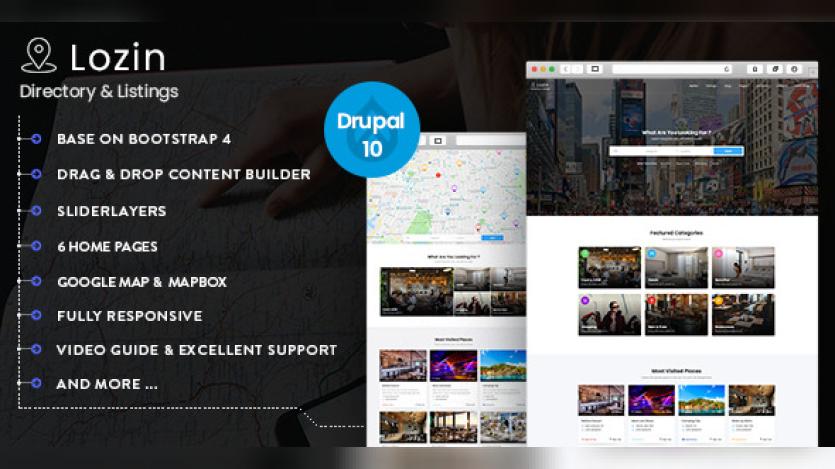 Lozin – Directory & Listing Drupal 10 Theme