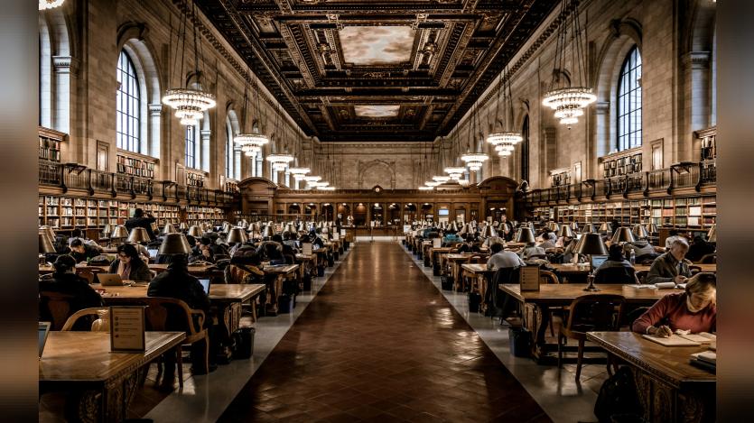 The Rose Main Reading Room at the Stephen A. Schwarzman Building (also known as New York Public Library Main Branch) is an elegant study hall in the heart of Manhattan. 