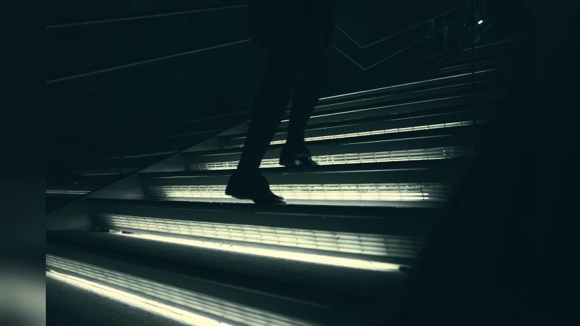 climbing stairs