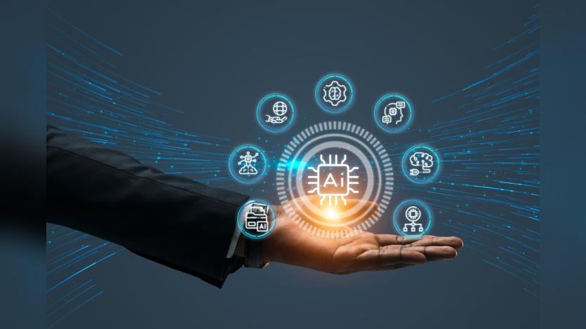 person using ai tool at job