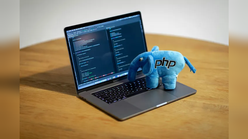 PHP Plush Elephant on a Macbook Pro