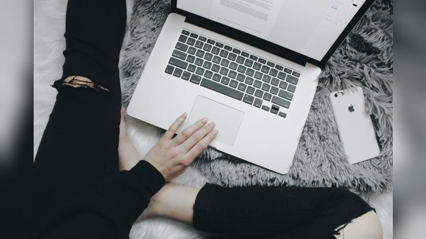 a person working on laptop