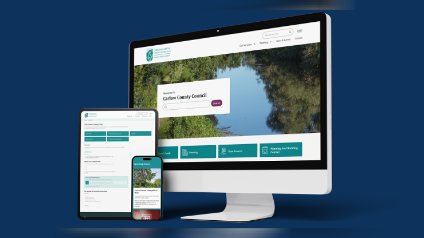 Carlow County Council's website is responsive across all devices.