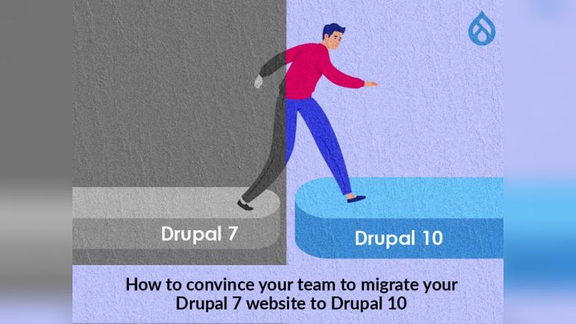 poster: How to convince your team to migrate your Drupal 7 website to Drupal 10