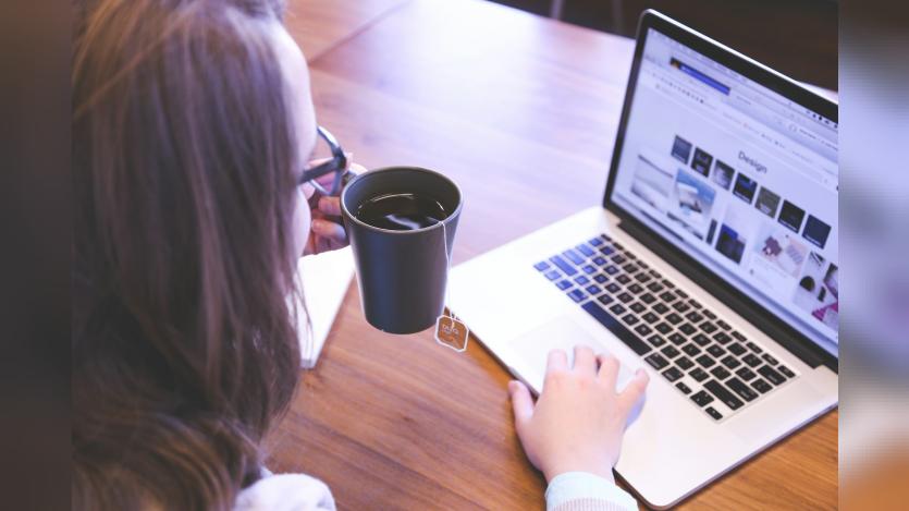 a women working on computer
