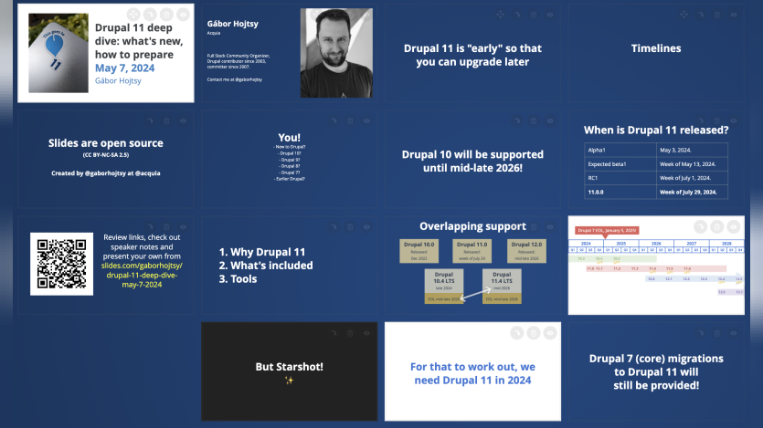 Drupal 11 deep dive: watch the recording, present your own (free slides!)