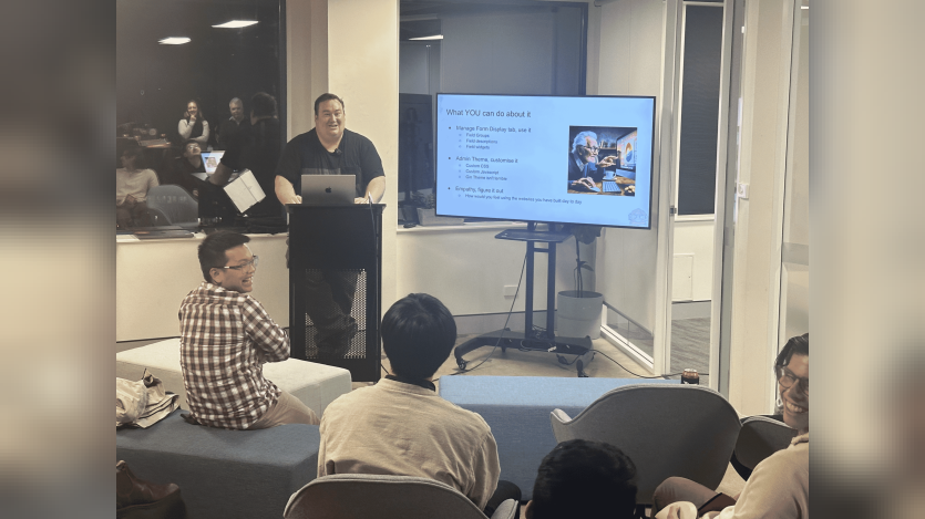 Toby Wild presenting