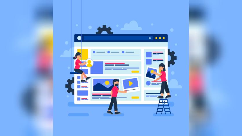 Abstract creative homepage illustration