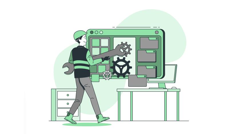 Software engineer concept illustration