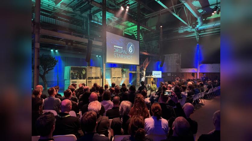 Drupaljam 2024 Open Up with Dries Buytaert on stage