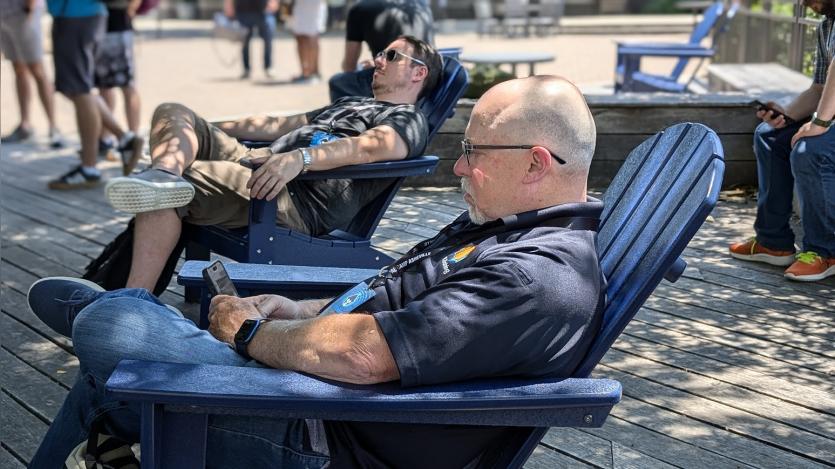 People relaxing