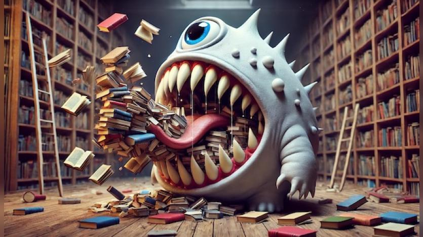 Drupal Migration Monster devouring books